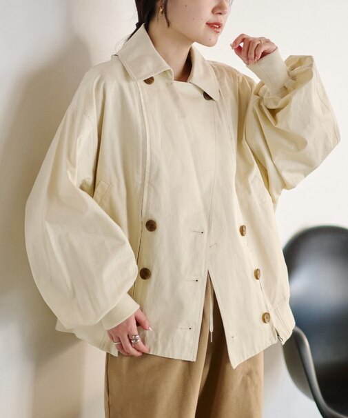 【2WAY】ZIP切替トレンチコート