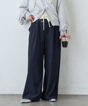 ダブルウエストワイドイージースラックス