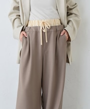 ダブルウエストワイドイージースラックス