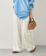 ボタニカルワイドイージーレースパンツ