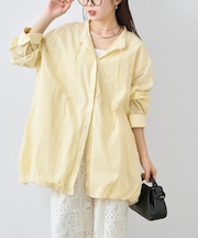 アソート柄裾バルーンチュニックブラウス