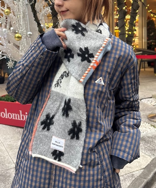 HELLO.SANFRANCISCOパッチワークマフラー
