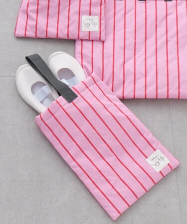 【KIDS】≪セレモニーフェア対象≫ストライプ柄上履き入れ