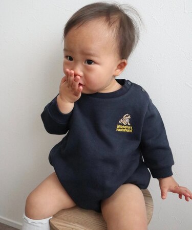 【BABY】DOG刺繍スウェットロンパース/WEB限定カラーあり