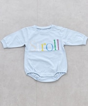 【BABY】ミニ裏毛かすれカラーロゴロンパース