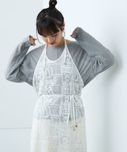 【india】レースエプロンワンピース