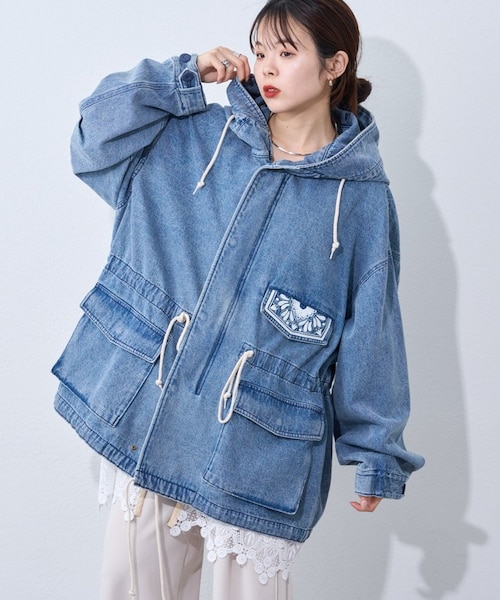 etsinta】レースベスト付モッズコート｜チャオパニックティピーの通販