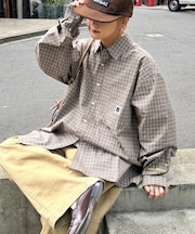 【PATTIPATTI】mini plaid over shirts