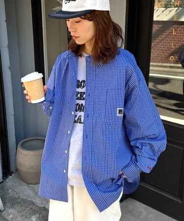 【PATTIPATTI】mini plaid over shirts