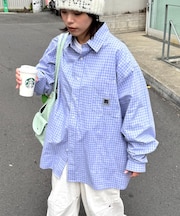 【PATTIPATTI】mini plaid over shirts
