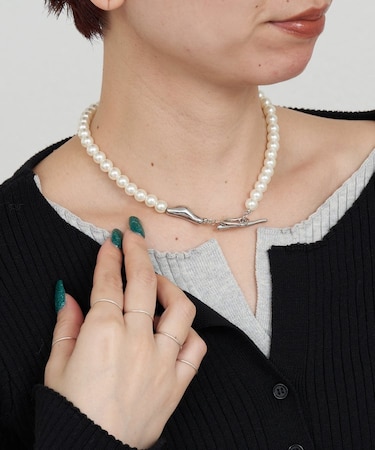 ≪オケージョン対応≫lilパールマンテルネックレス