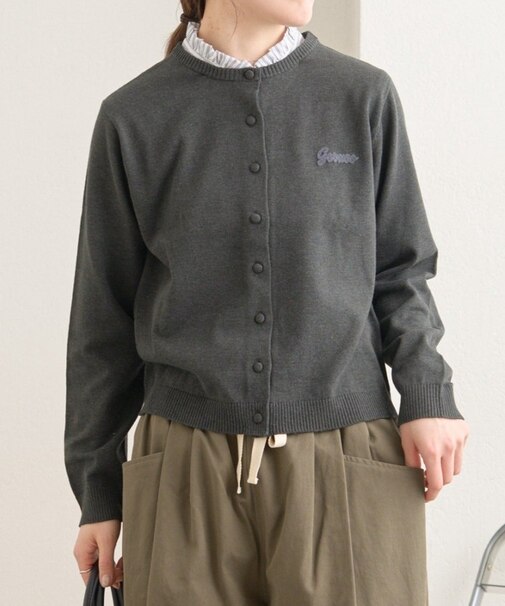【GEVACO】襟ドッキングニットカーディガン