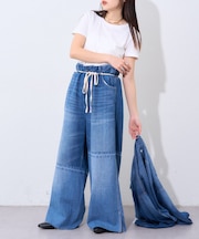 【etsinta/エシンタ】ライトオンスリメイクワイドパンツ