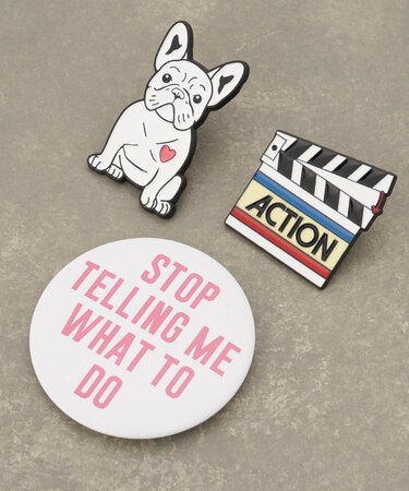 :lilアソートデザイン缶バッチピンパッチセット