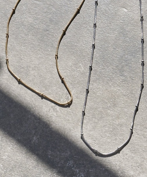 lilステンレスカシメチェーンネックレス