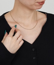 :lilステンレスカシメチェーンネックレス