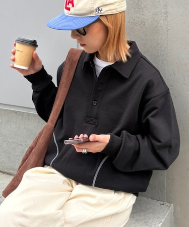 【UNISEX】裏毛ポロスウェット