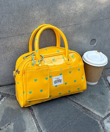 【HELLO.SANFRANCISCO】ハートプリントエナメルミニボストンBAG