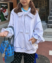 【HELLO.SANFRANCISCO】ビッグリボン裏毛パーカー