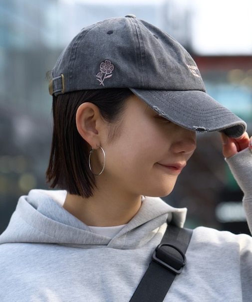 :ピグメント刺繍キャップ