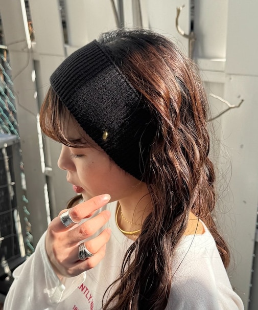 :プレート付きリブヘアターバン