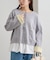 【何役もこなす多機能付き】袖配色ニットスナップカーデ