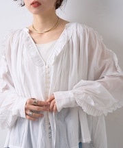 【willow】シアーフリルボリュームブラウス