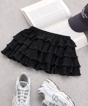 【KIDS】レイヤードティアードミニスカート