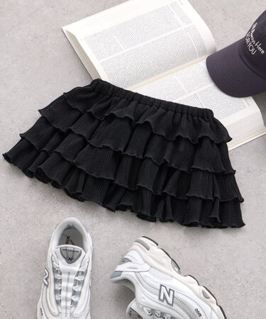 【KIDS】レイヤードティアードミニスカート