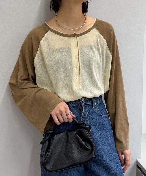 【2WAY】シアーラグランヘンリーネックTee