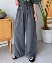 【UNISEX】ピグメント加工ワッフルイージーパンツ/WEB限定カラーあり