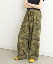 【UNISEX】ピグメント加工ワッフルイージーパンツ/WEB限定カラーあり