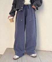 【UNISEX】ピグメント加工ワッフルイージーパンツ/WEB限定カラーあり