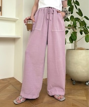 【UNISEX】ピグメント加工ワッフルイージーパンツ/WEB限定カラーあり