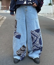 【SOUNDSGOOOOD】バンダナデニムパンツ