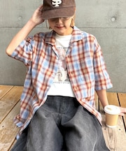 接触冷感テックリネンオープンカラーシャツ