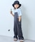 【KIDS】配色ワッフルキャミサロペット
