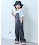 【KIDS】配色ワッフルキャミサロペット