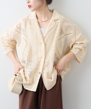 【india】レースリメイク風シャツジャケット