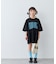 【KIDS/WEB限定新色登場】１枚でコーデ完成！厚盛ロゴ5分袖チュニックワンピ
