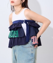 【etsinta】リメイクスウェットフリルミニスカート