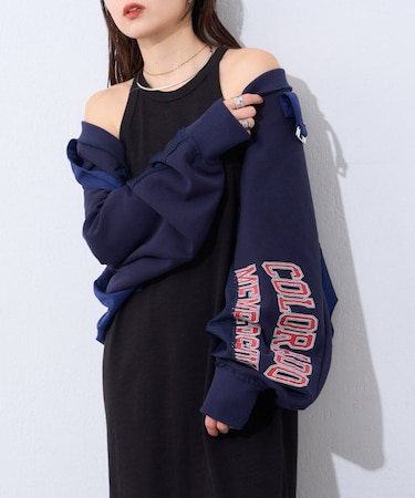 【etsinta】リメイクスウェット2wayボレロ