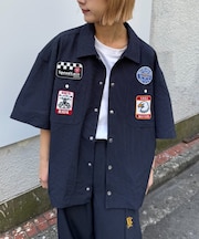 【SOUNDS GOOOOD】ワッペンストライプシャツ