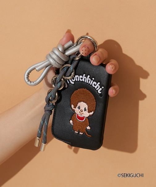 :【モンチッチ】カードケースミニポーチ付きチャーム