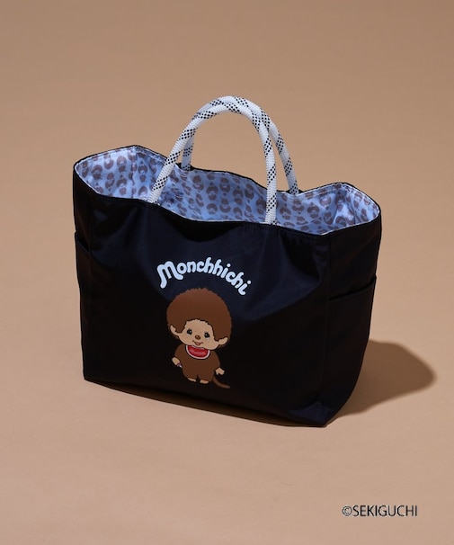 :【モンチッチ】撥水ナイロンリバーシブル2WAYショルダーBAG