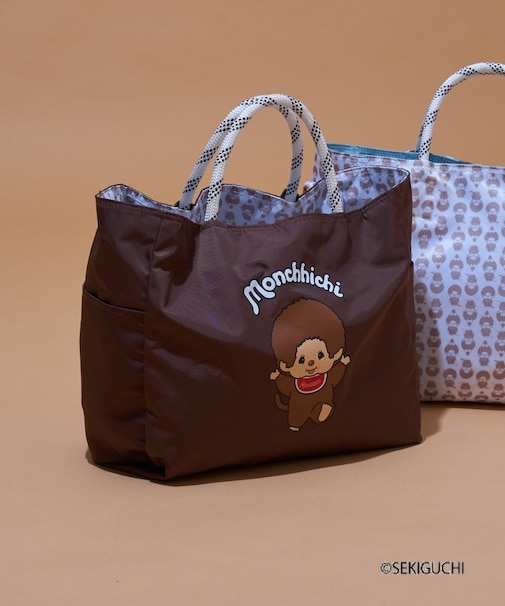 :【モンチッチ】撥水ナイロンリバーシブル2WAYショルダーBAG