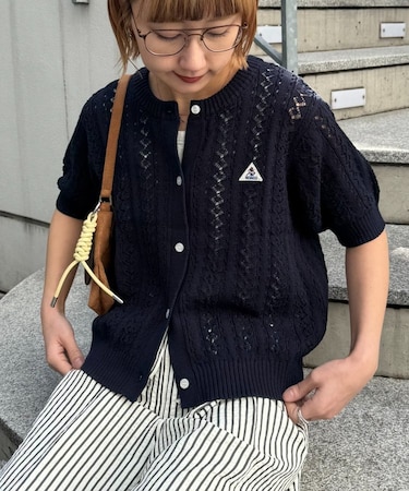 【GEVACO/ゲバコ】透かし柄カーディガン