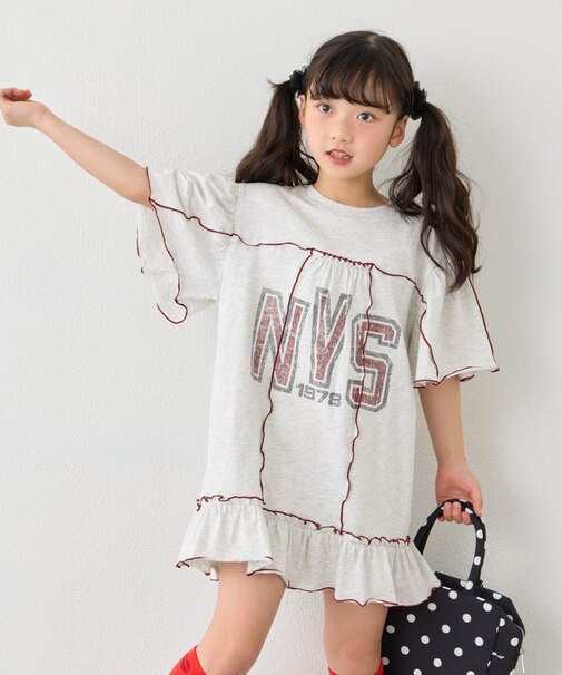 【KIDS】メロウ切替チュニックワンピ
