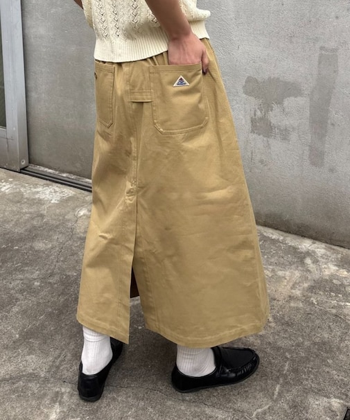 【GEVACO/ゲバコ】綿ツイルミディスカート