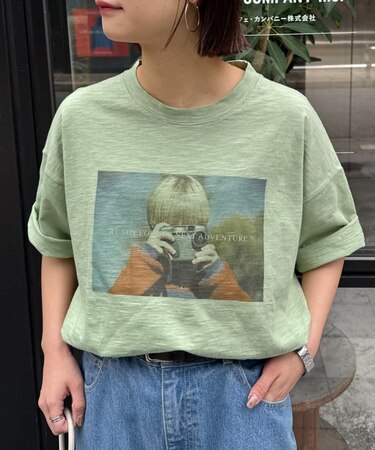 【ユニセックス】【プラスサイズあり】スラブフォトTee